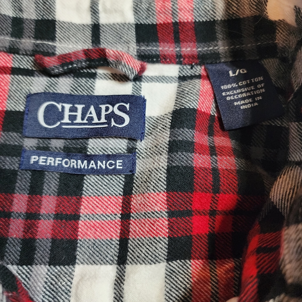 Chaps Performance Flannel Shirt Sz L NWOT - Picture 3 of 5